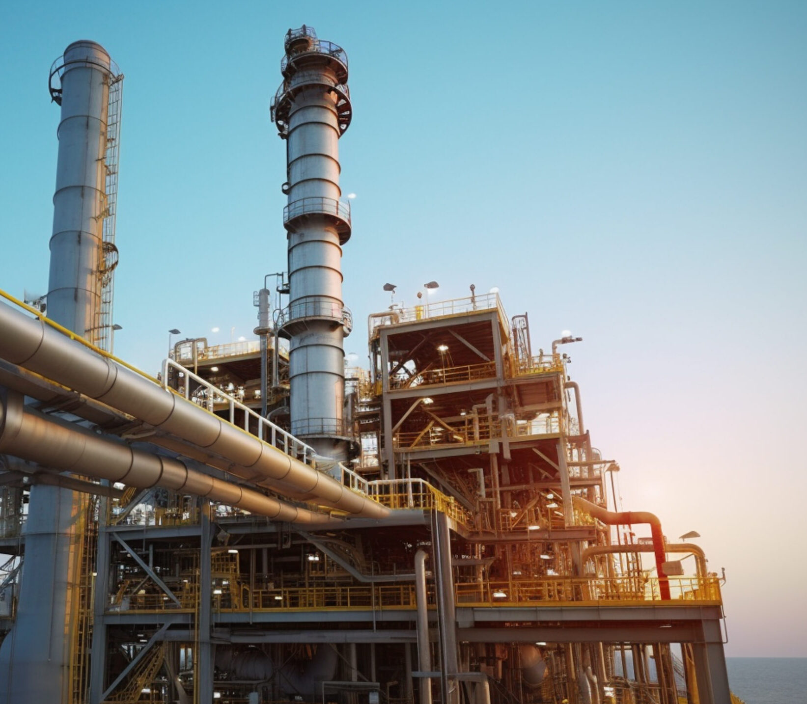 large-industrial-plant-with-large-pipe-blue-sky-background
